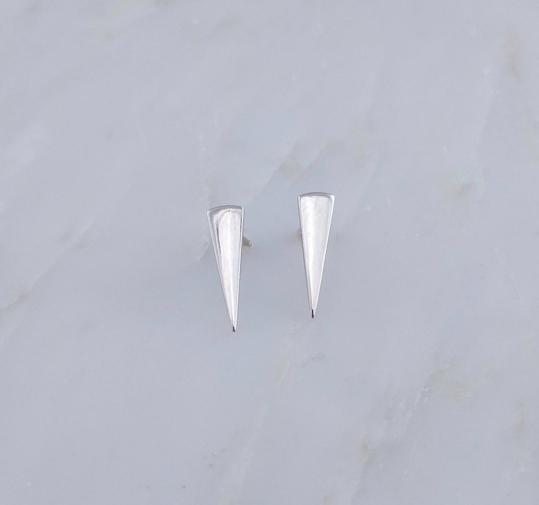 Special Listing for Stacy - Single Triangle Stud Earring in White Gold