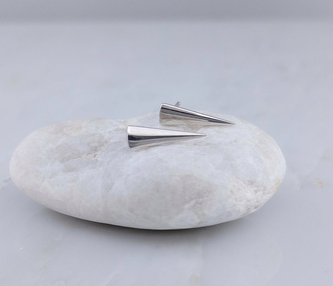 Special Listing for Stacy - Single Triangle Stud Earring in White Gold