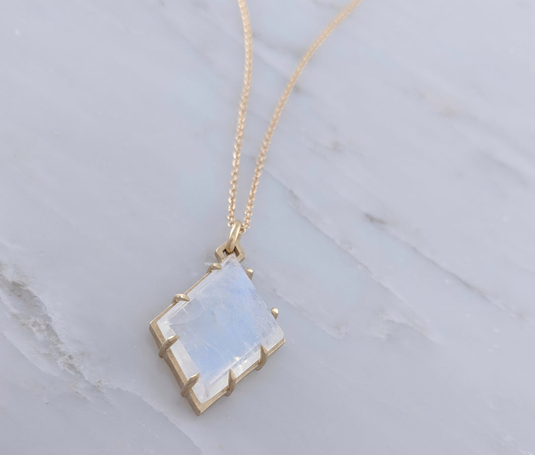 Moonstone Necklace | 14K Gold Necklace