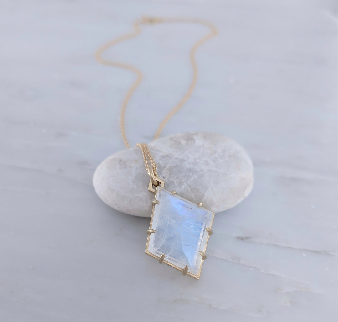 Moonstone Necklace | 14K Gold Necklace