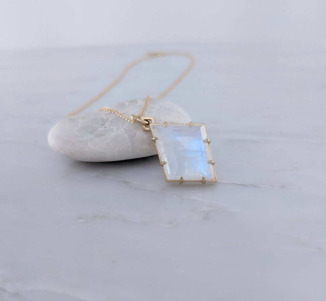 Moonstone Necklace | 14K Gold Necklace