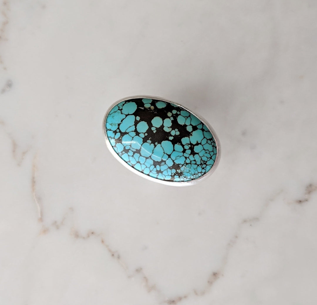 Big Turquoise Statement Ring | Sterling Silver