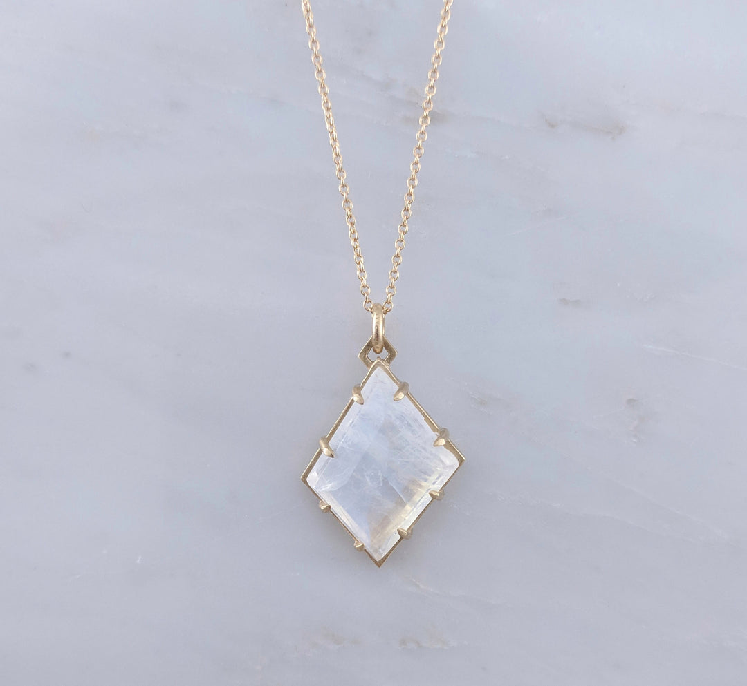 Moonstone Necklace | 14K Gold Necklace