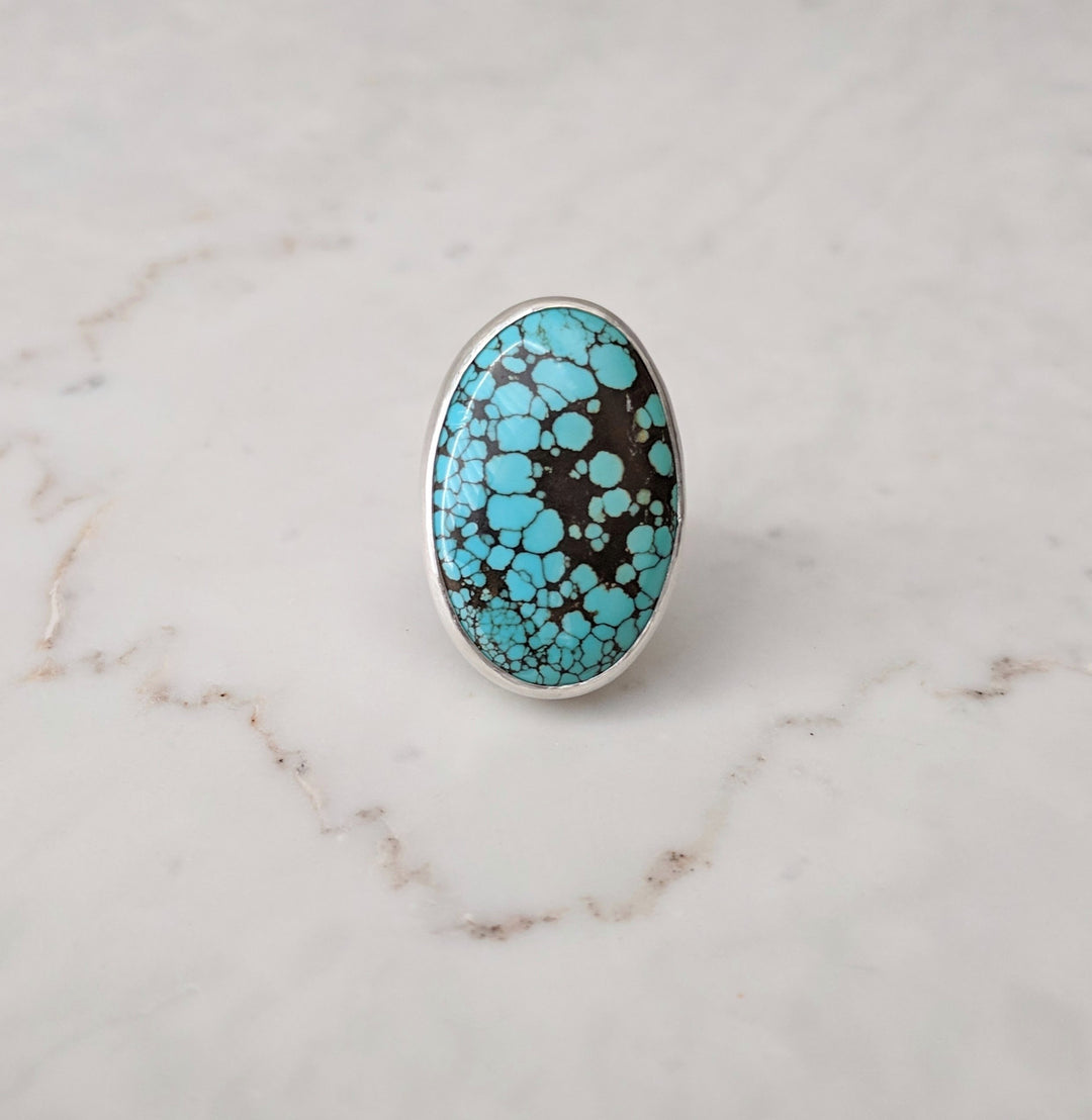 Big Turquoise Statement Ring | Sterling Silver