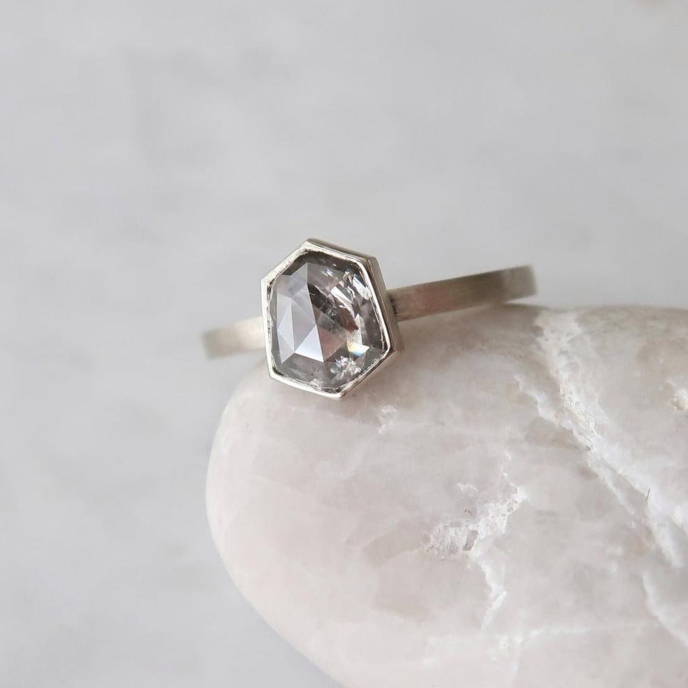 1.07 CT Hexagon Diamond Ring