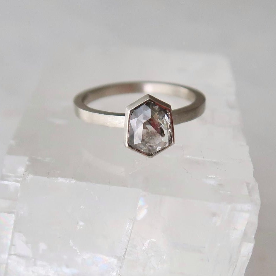 1.07 CT Hexagon Diamond Ring