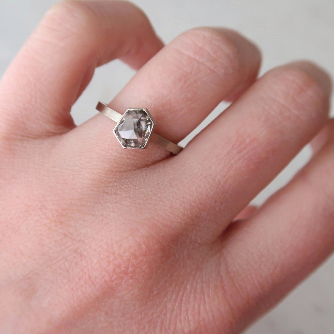 1.07 CT Hexagon Diamond Ring