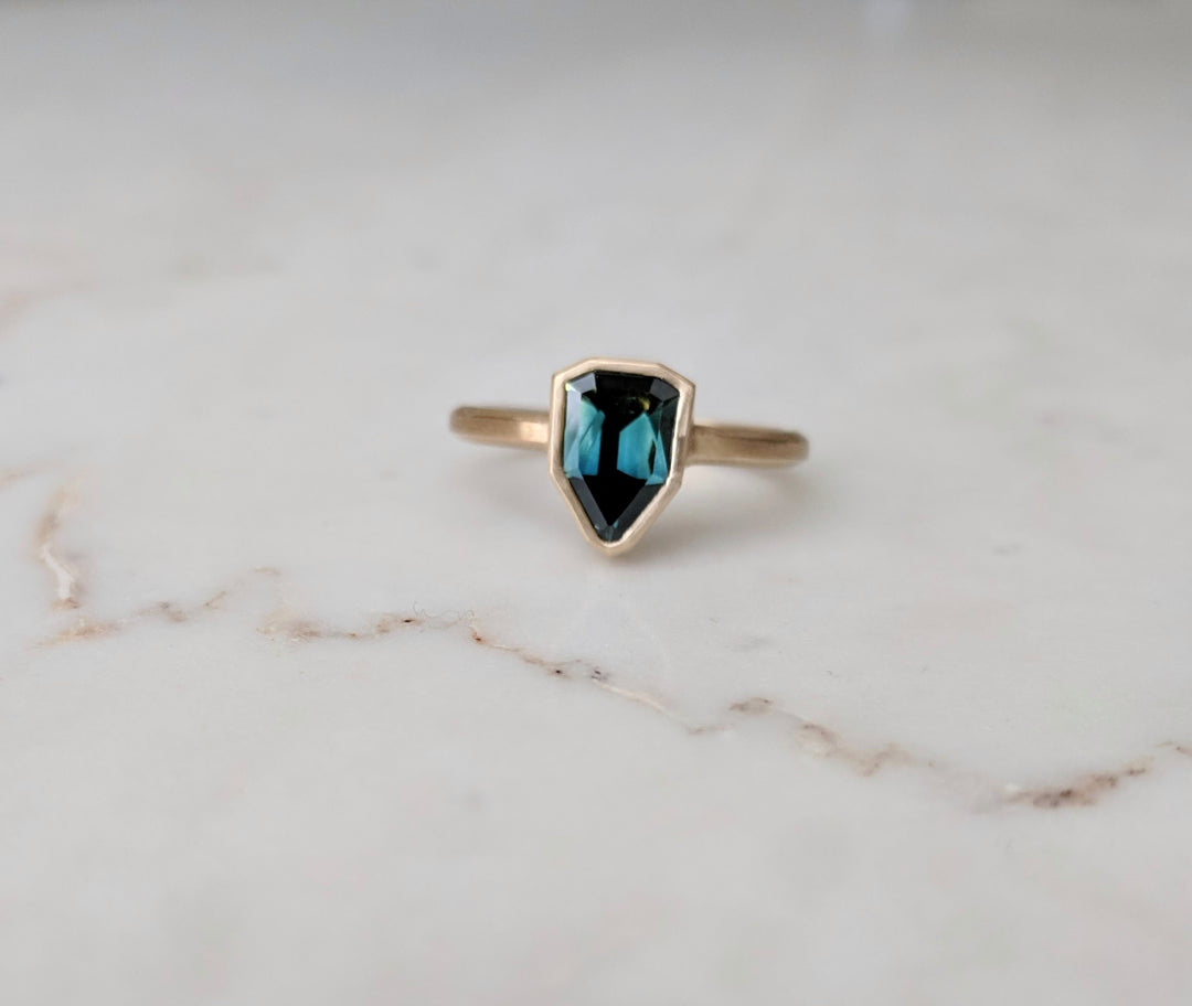 Sapphire One of a Kind Ring | 18K Yellow Gold