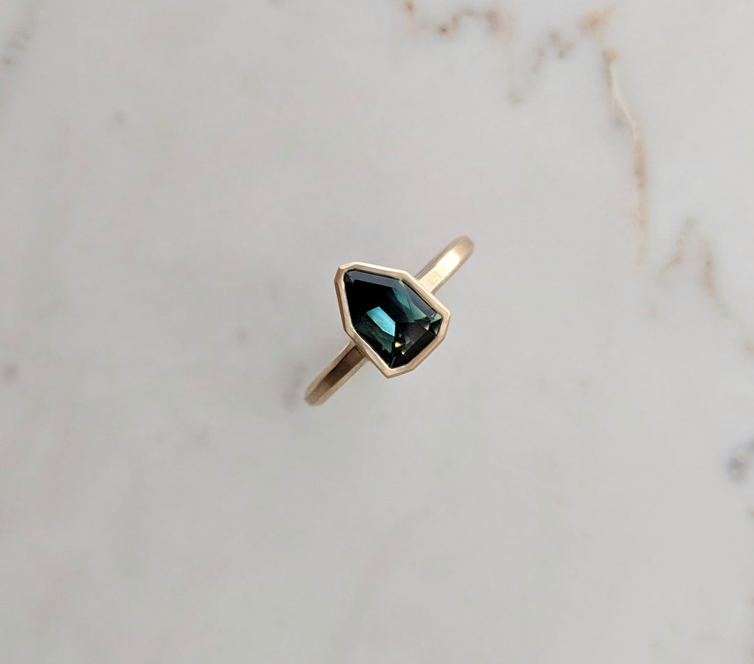 Sapphire One of a Kind Ring | 18K Yellow Gold