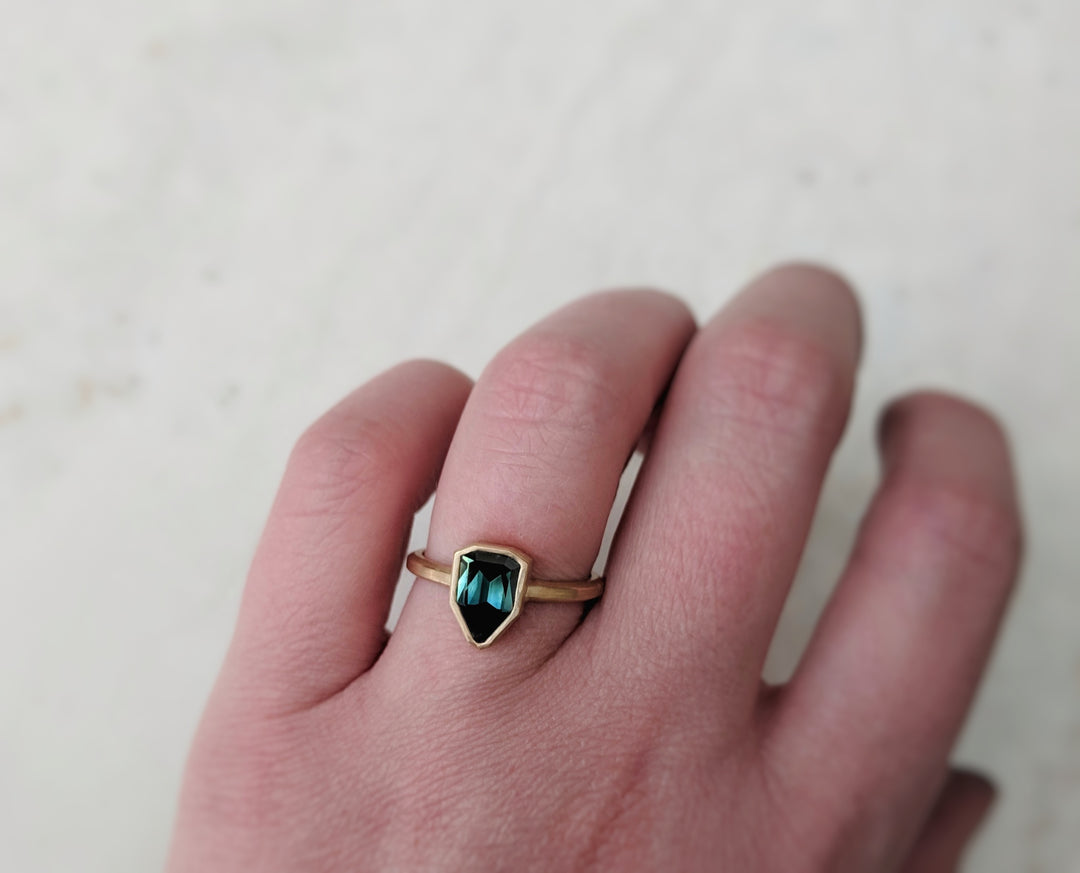 Sapphire One of a Kind Ring | 18K Yellow Gold