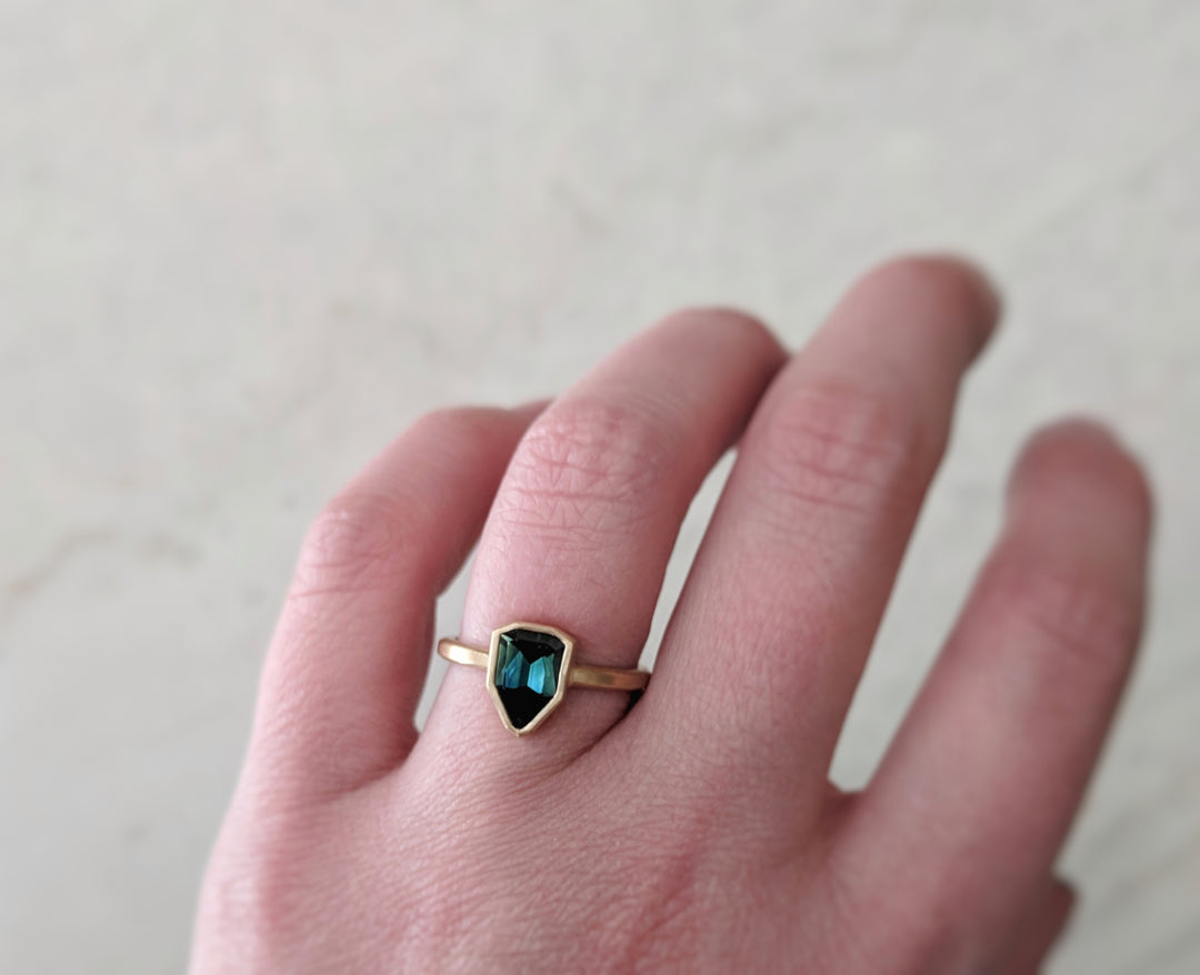 Sapphire One of a Kind Ring | 18K Yellow Gold