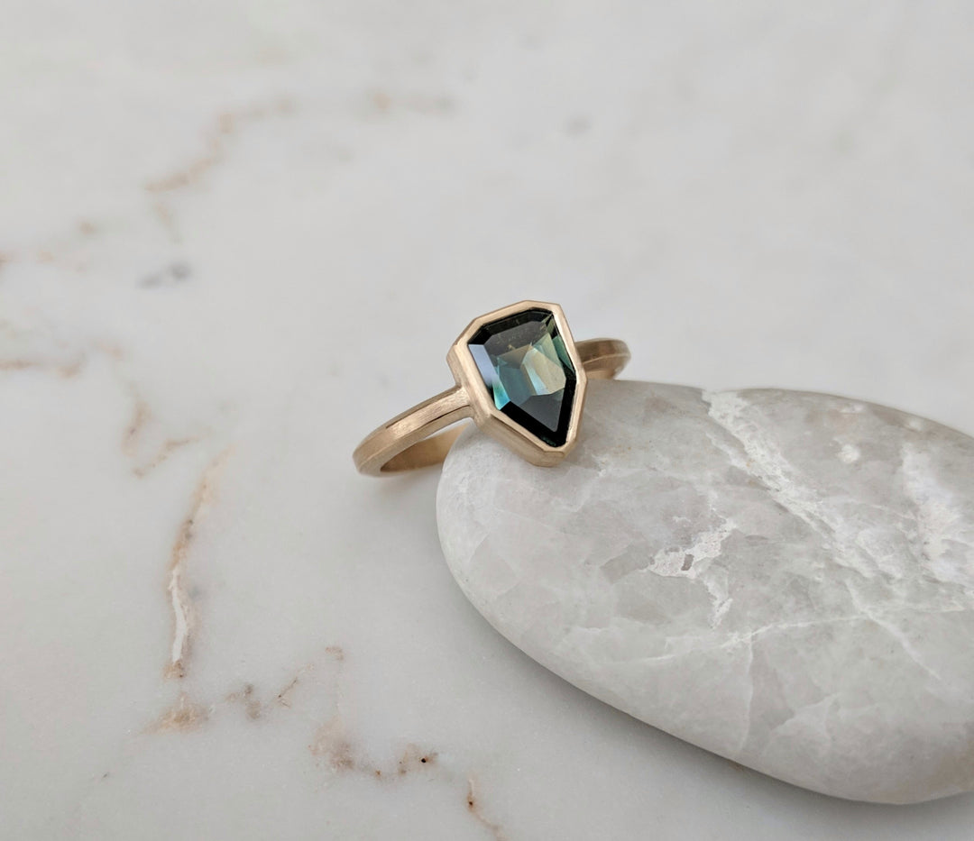 Sapphire One of a Kind Ring | 18K Yellow Gold