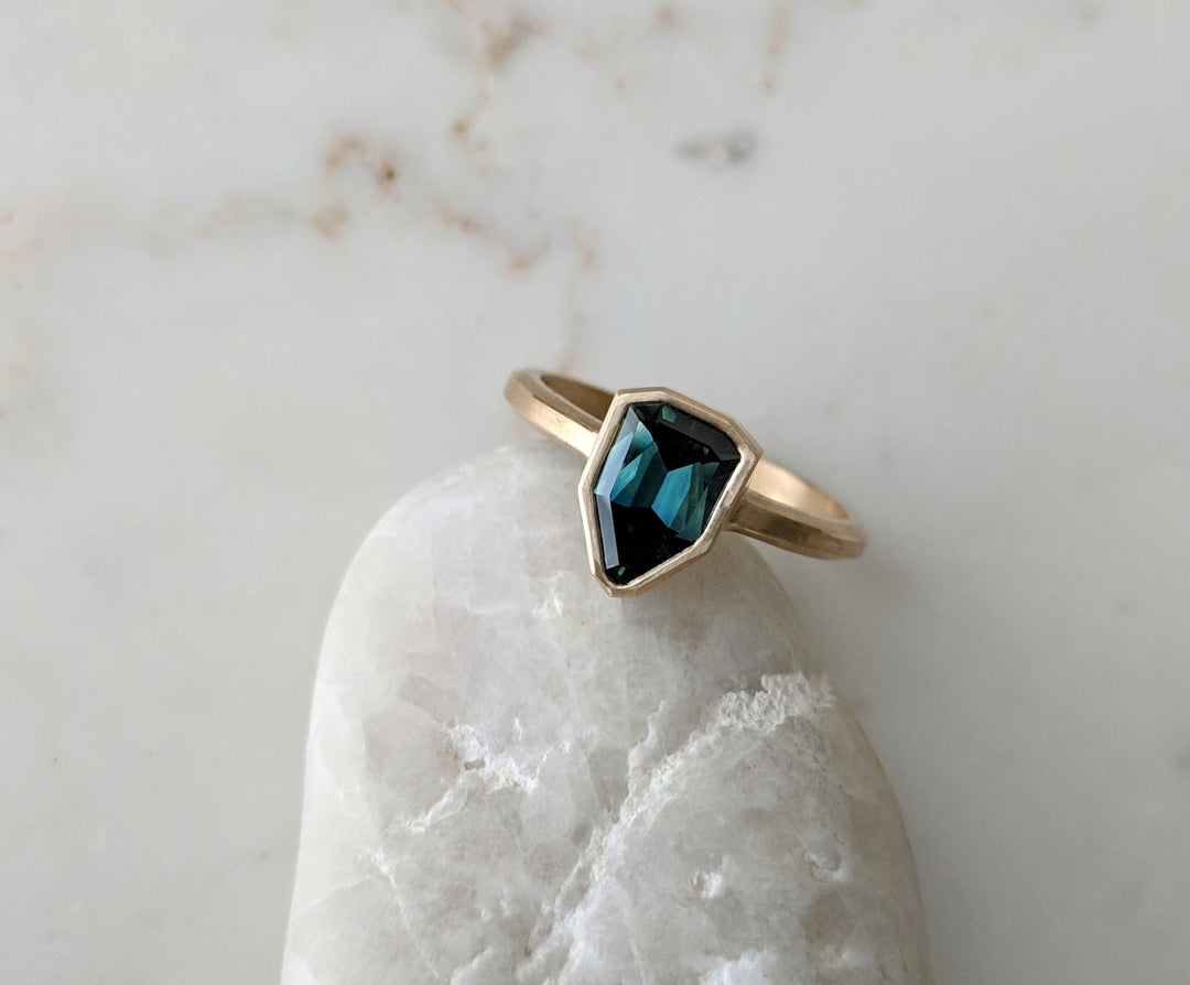 Sapphire One of a Kind Ring | 18K Yellow Gold