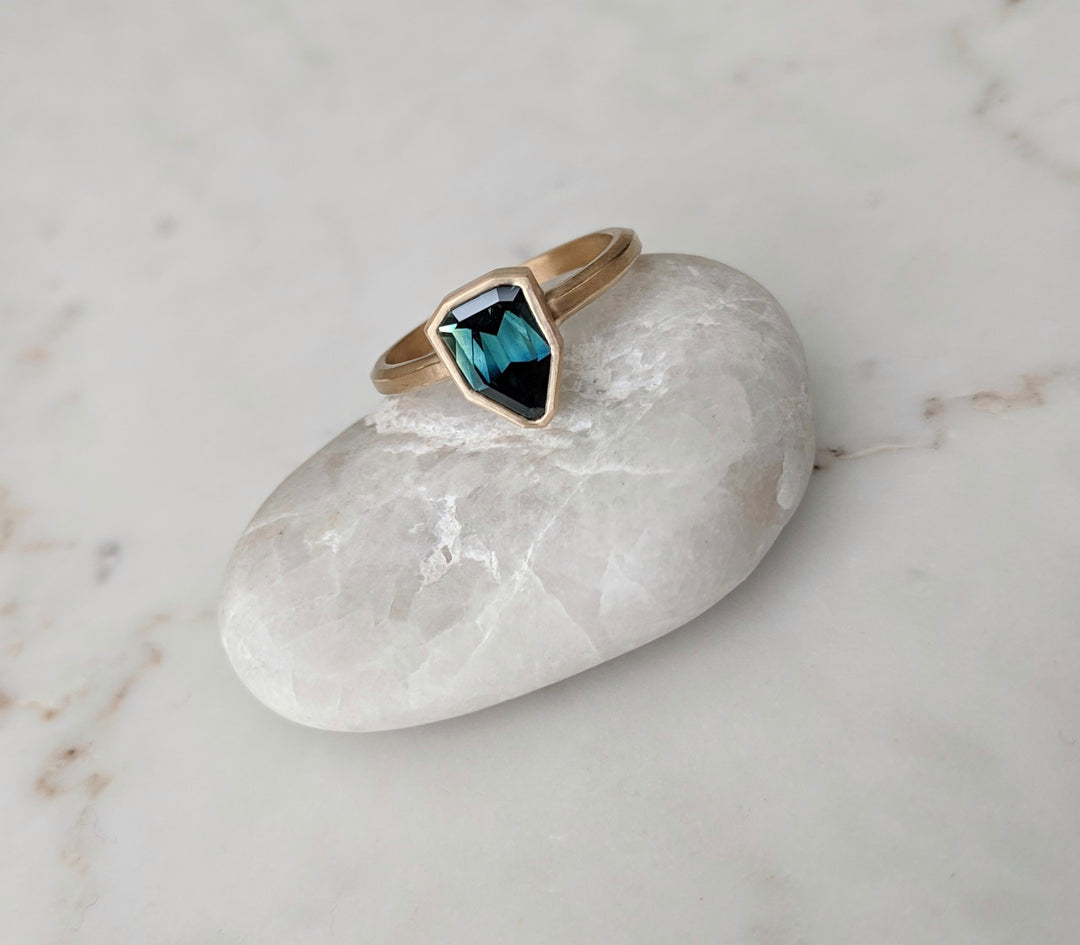 Sapphire One of a Kind Ring | 18K Yellow Gold