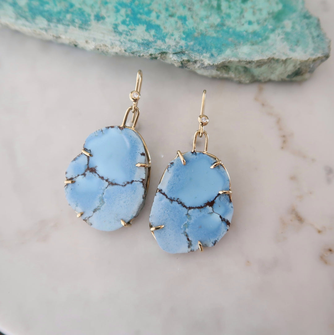 Turquoise Slab Earrings No. 2